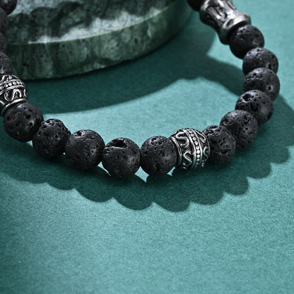 Men's Volcanic Stone Transfer Bracelet