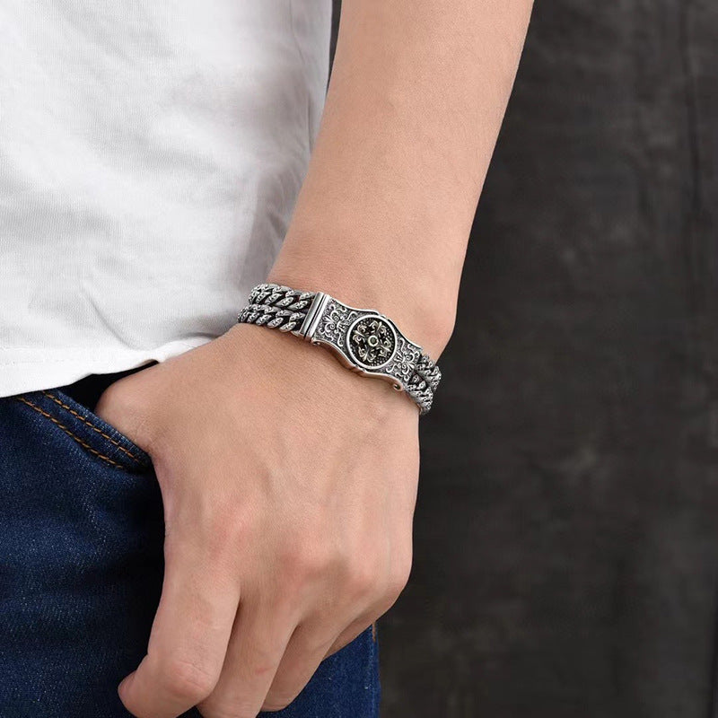 Coarse Cross Men's Double Layer Chain