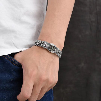 Coarse Cross Men's Double Layer Chain