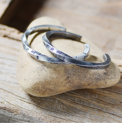 925 Silver Viking Alphabet Bracelet