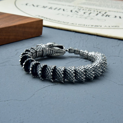 925 Silver Snake-shaped casual bracelet