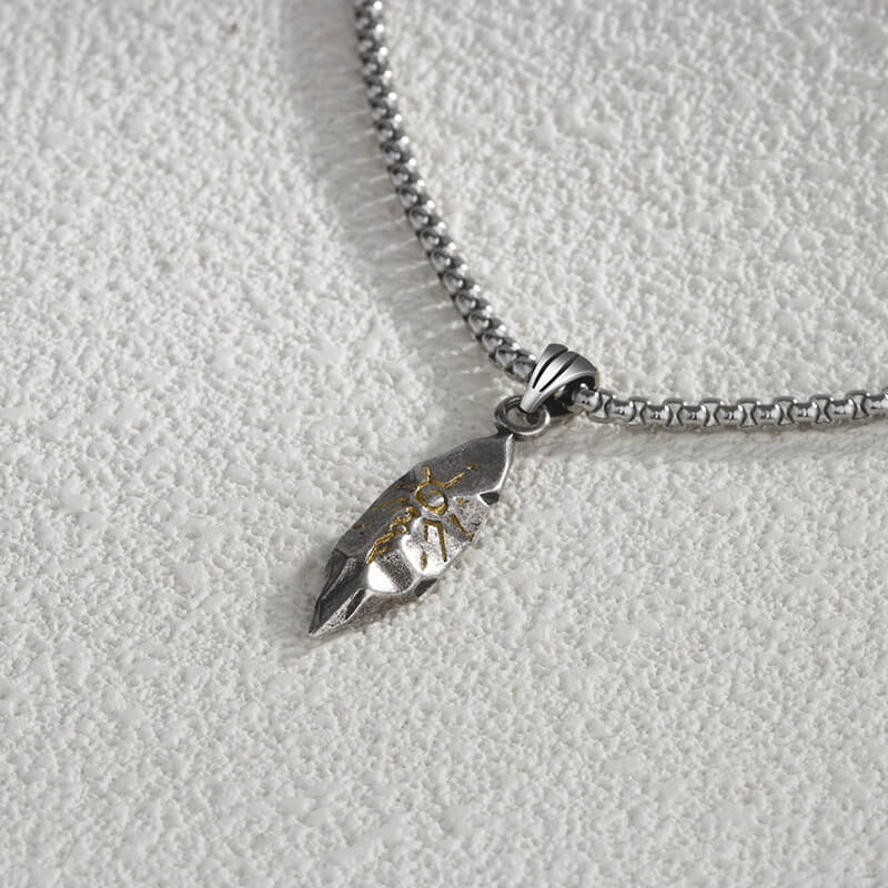 Personalized Vintage Wishing Stone Pendant Necklace