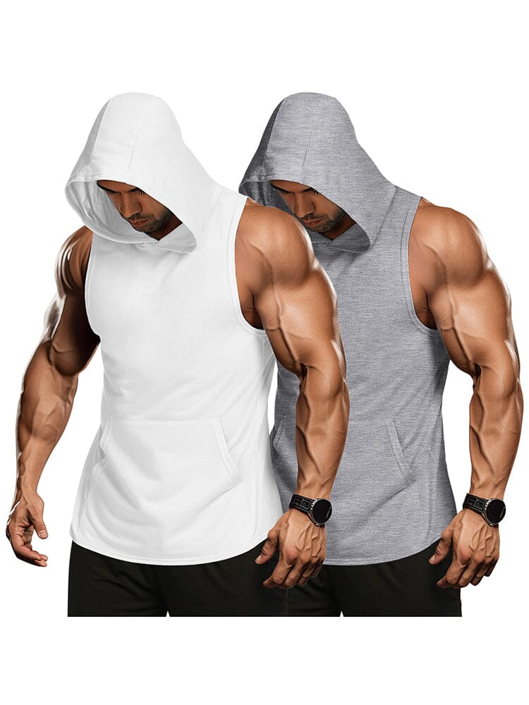 Workout 2 Packs Hooded Tank Tops (US Only)