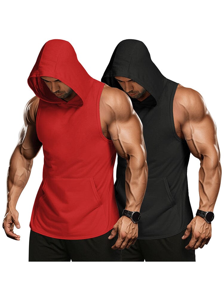Workout 2 Packs Hooded Tank Tops (US Only)