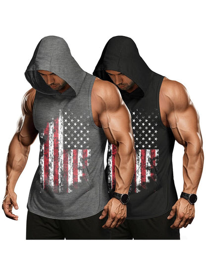 Workout 2 Packs Hooded Tank Tops (US Only)