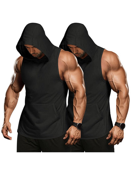 Workout 2 Packs Hooded Tank Tops (US Only)