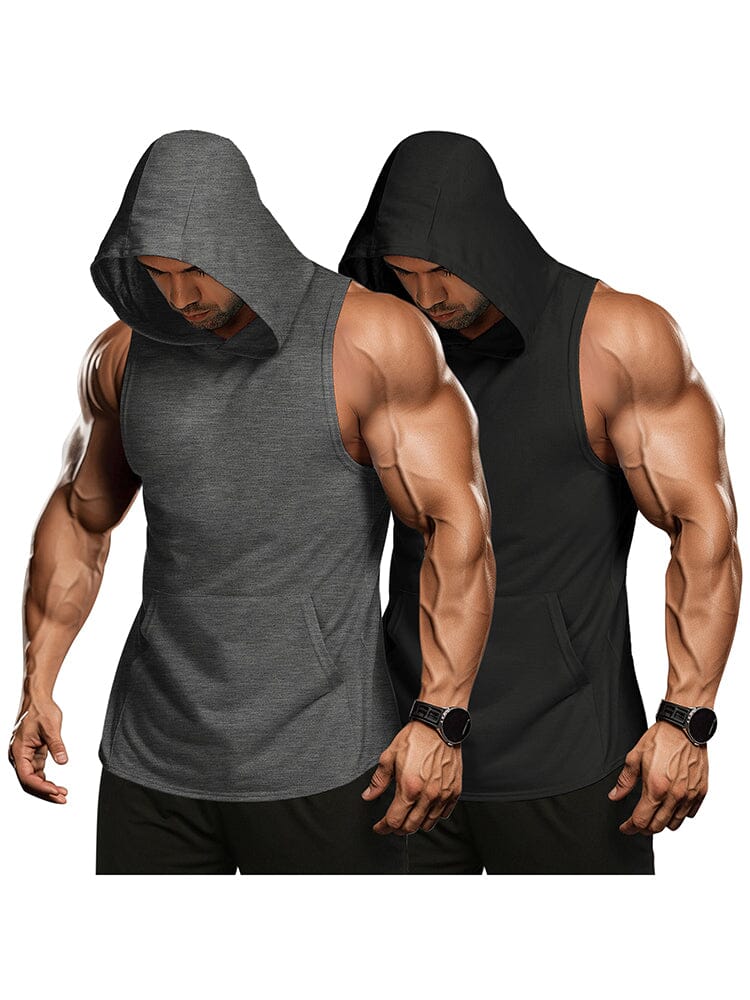 Workout 2 Packs Hooded Tank Tops (US Only)
