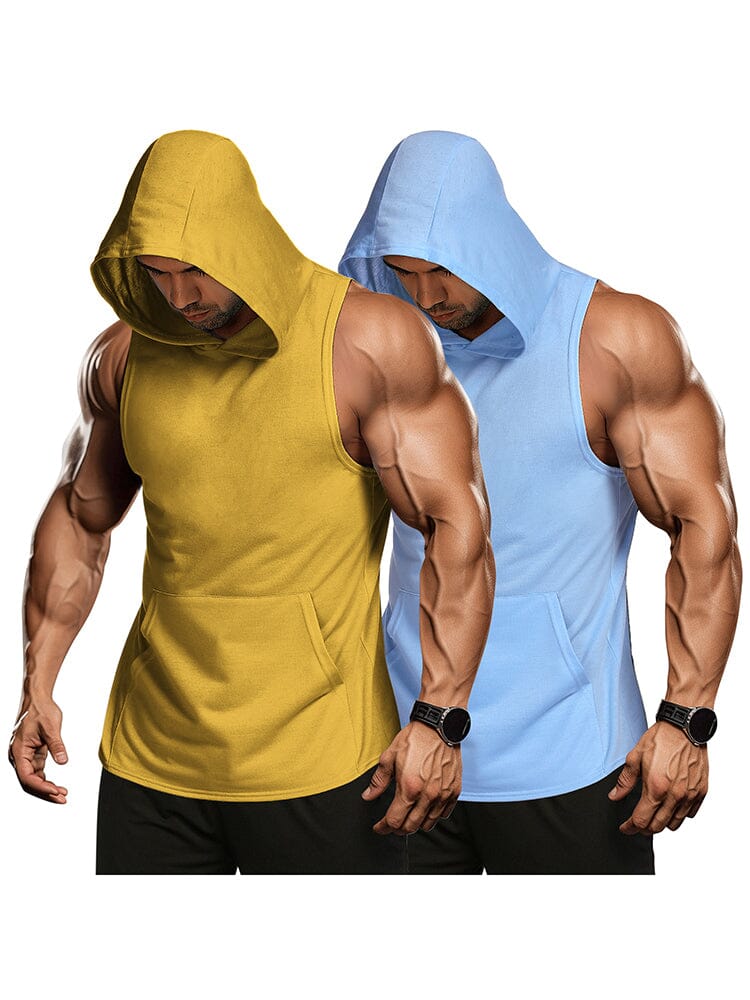 Workout 2 Packs Hooded Tank Tops (US Only)