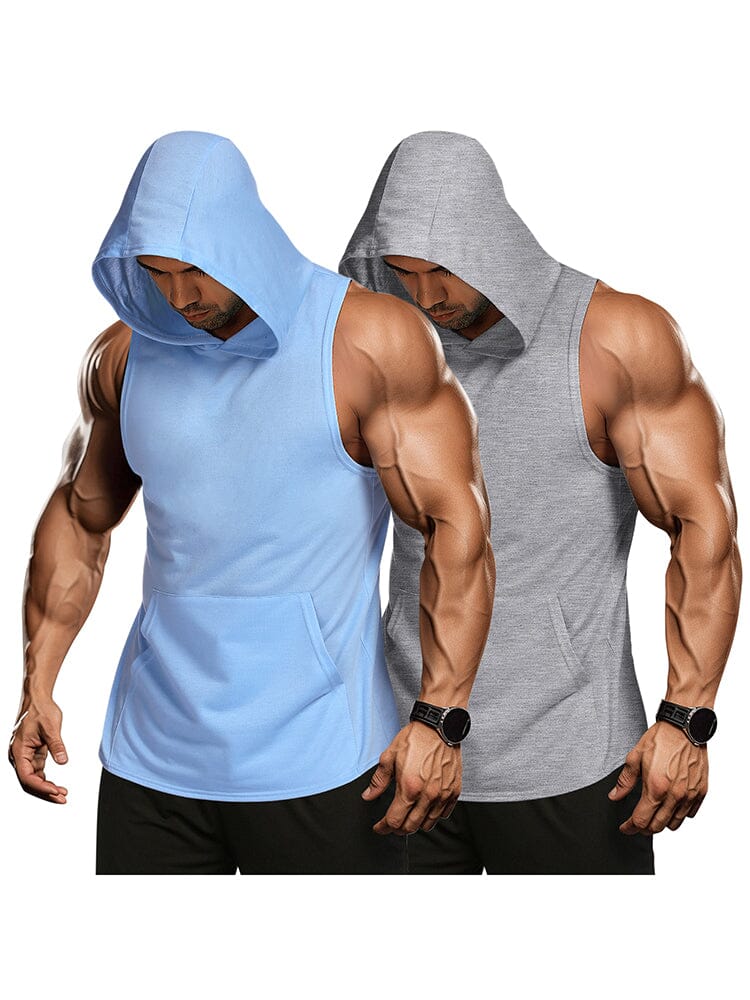 Workout 2 Packs Hooded Tank Tops (US Only)