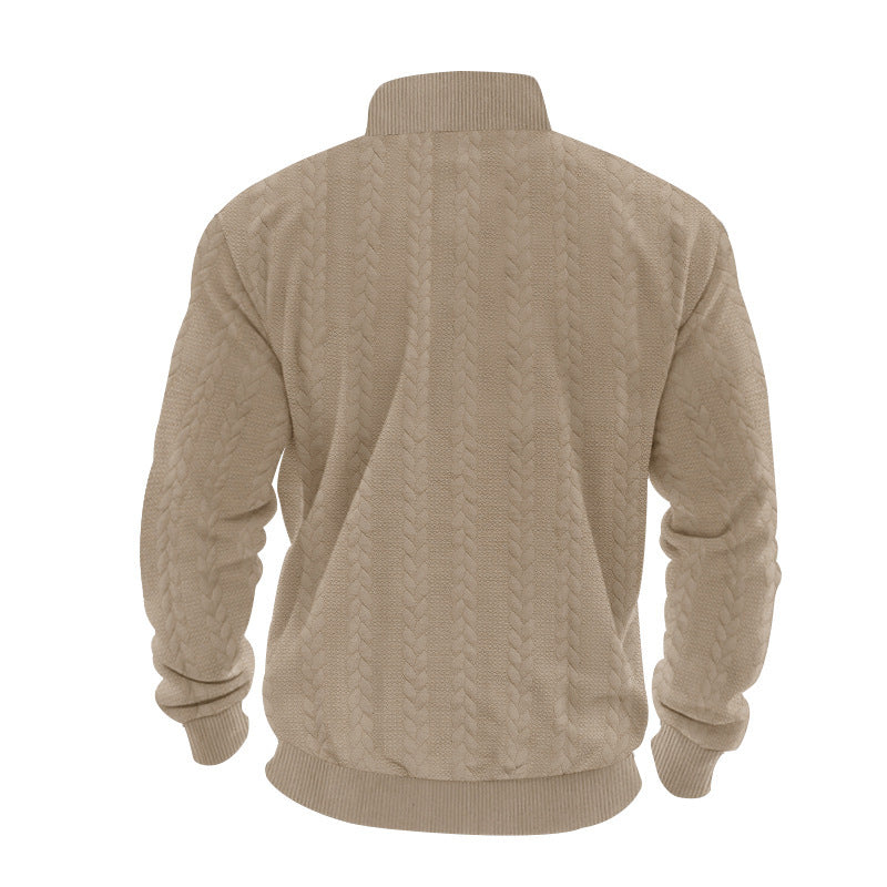 Chictango Cable Knit Zip Up Sweatshirt