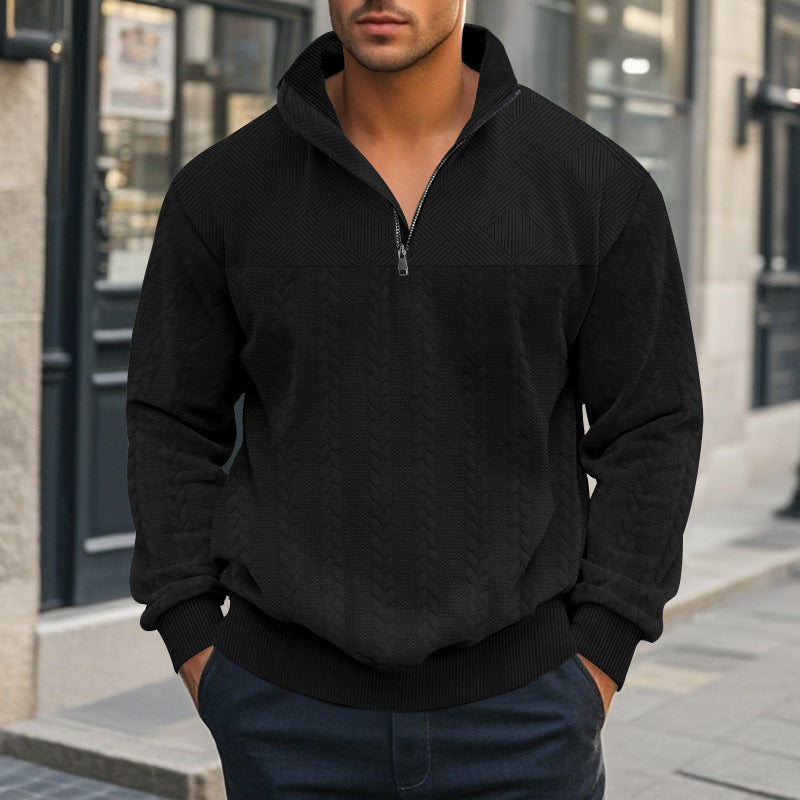 Chictango Cable Knit Zip Up Sweatshirt