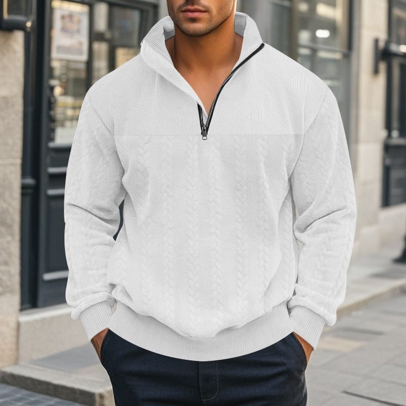 Chictango Cable Knit Zip Up Sweatshirt