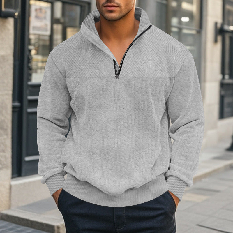 Chictango Cable Knit Zip Up Sweatshirt