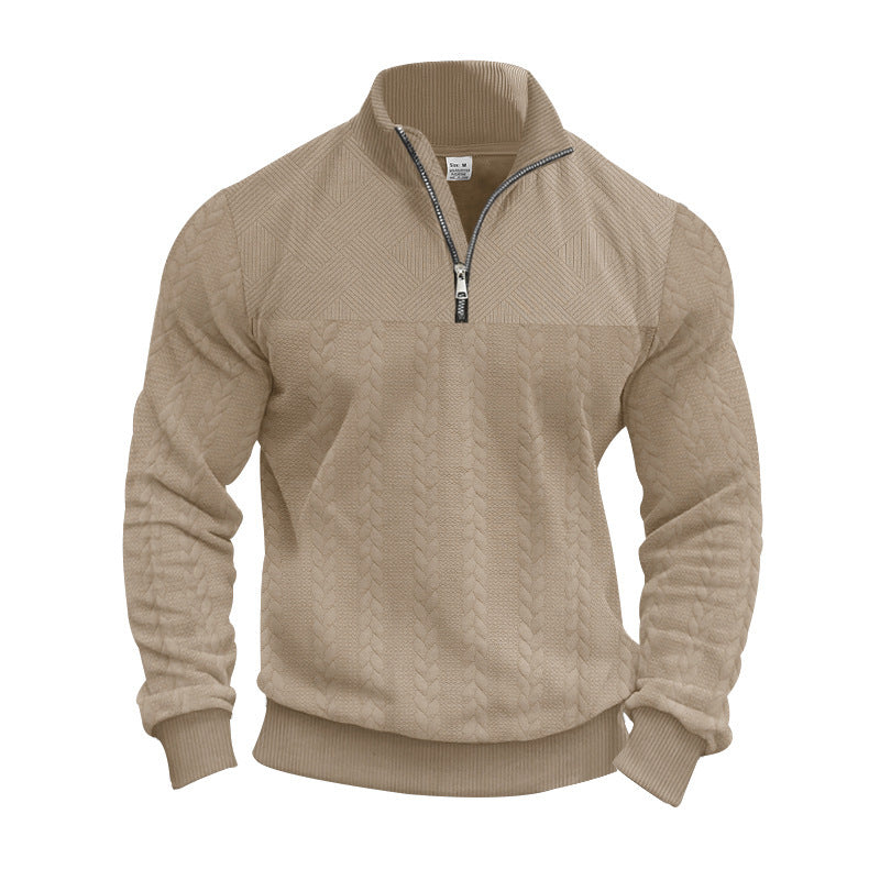 Chictango Cable Knit Zip Up Sweatshirt