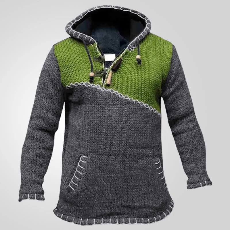 Chictango Patchwork Hooded Sweater