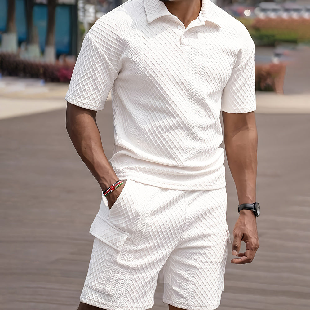 Chictango Diamond Jacquard Polo Set