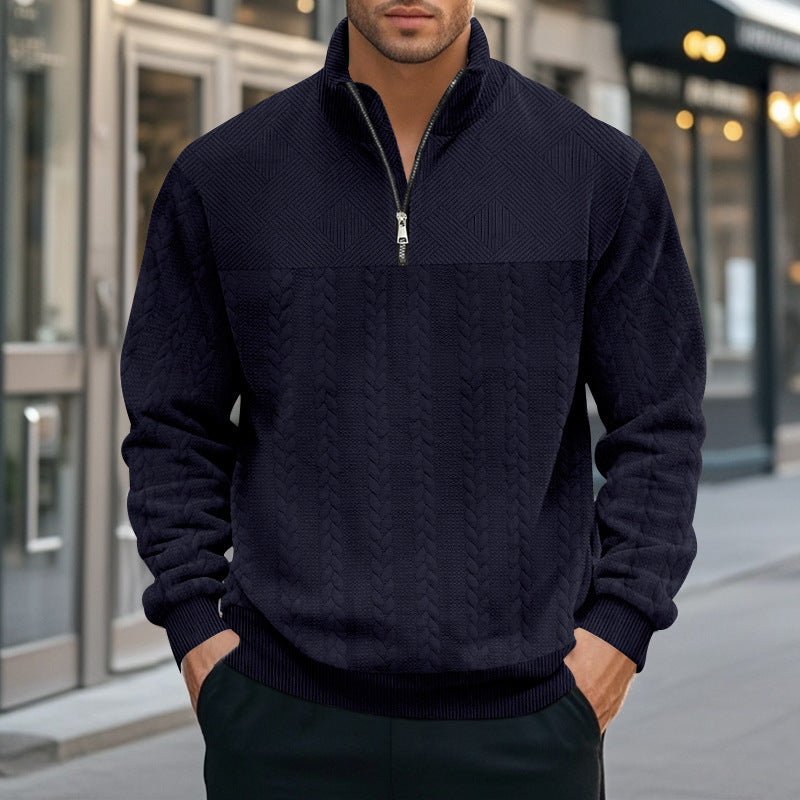 Chictango Cable Knit Zip Up Sweatshirt