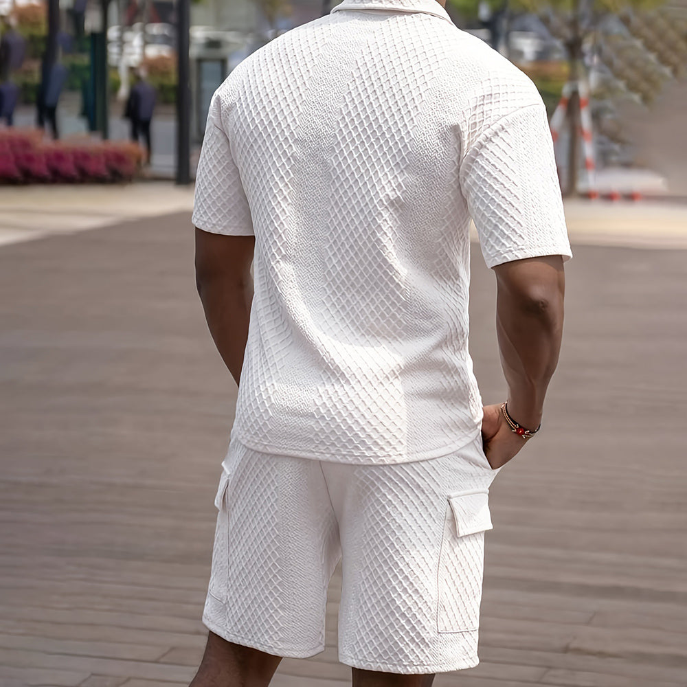 Chictango Diamond Jacquard Polo Set