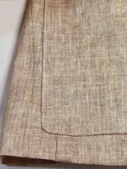 Floral Embroidered Cotton Linen Blazer