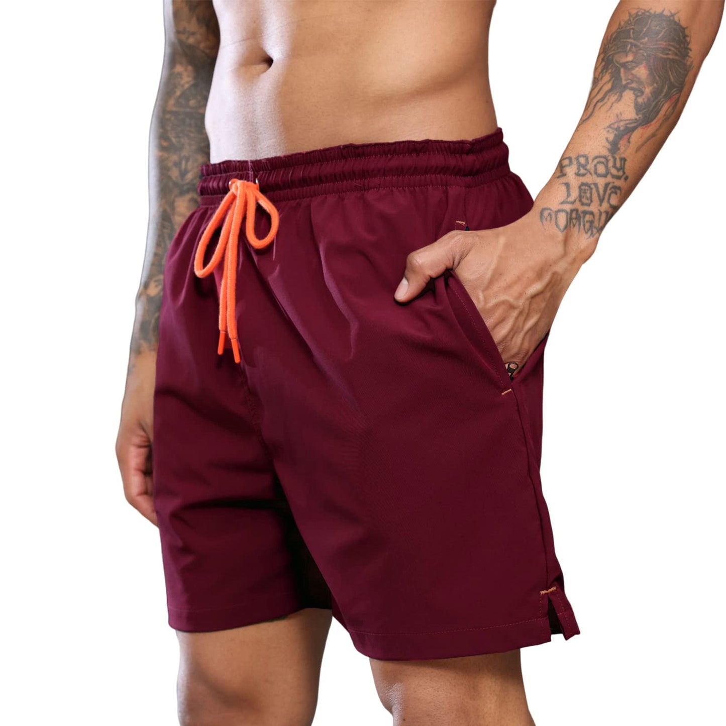 Drawstring Zipper Quick Dry Shorts