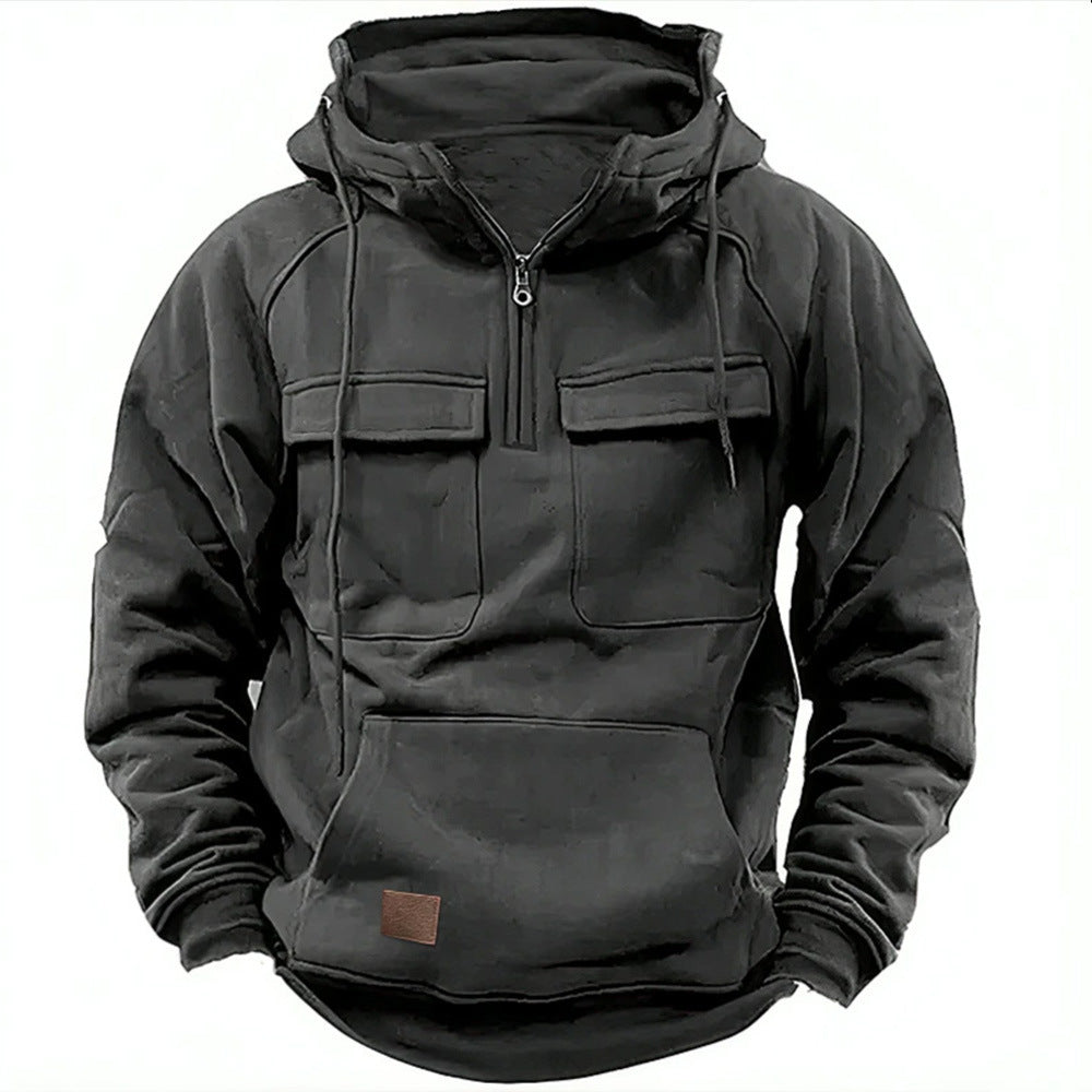 Chictango Multi Pockets Zipped Hoodie