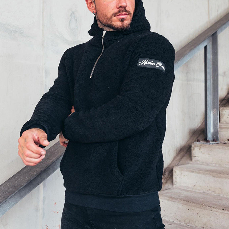 Quarter-zip Teddy Hoodie