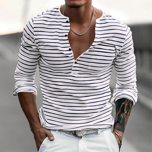 Chictango Striped Henley Shirt