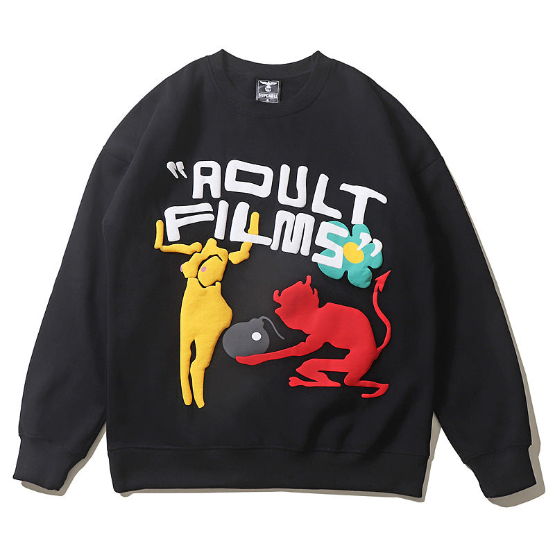 Graffiti Print Long-sleeved Tee