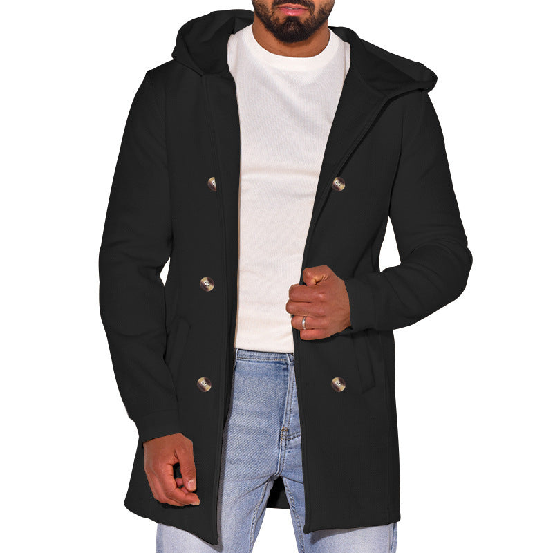 Double Breasted Hooded Coat