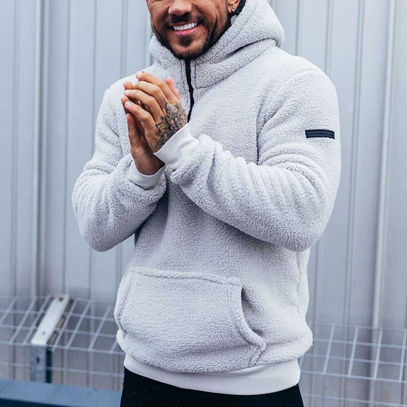 Quarter-zip Teddy Hoodie