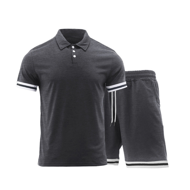 Chictango Stripe Trim Polo Set