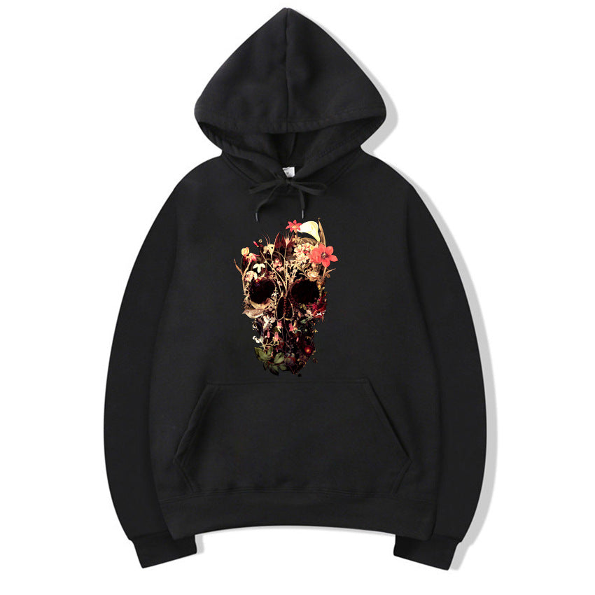 Hell Fire Print Hoodie