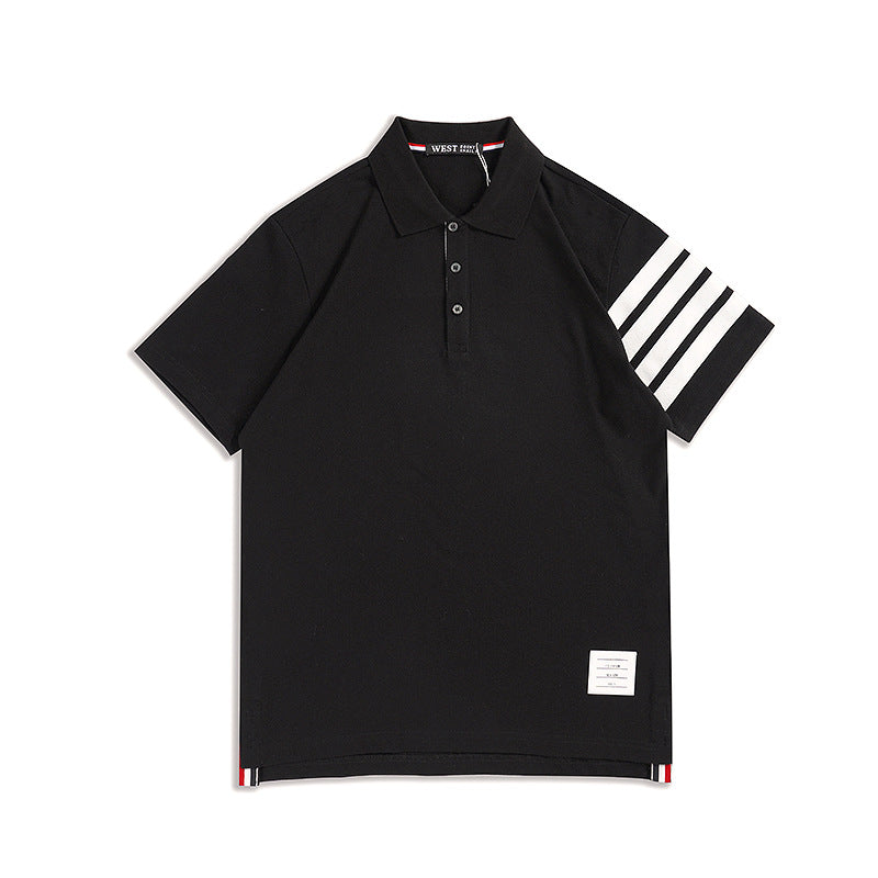 Four Bars Solid Color Polo