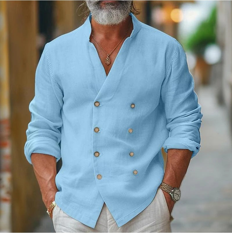 Chictango Double Breasted Linen Shirt