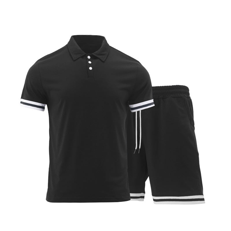 Chictango Stripe Trim Polo Set