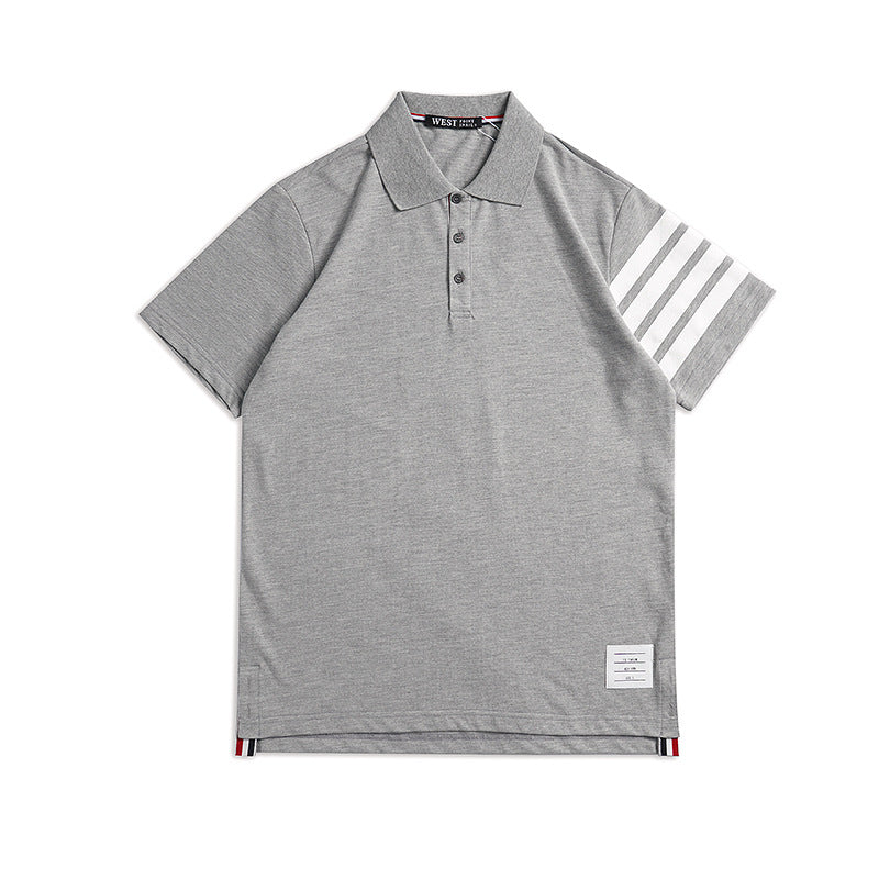 Four Bars Solid Color Polo