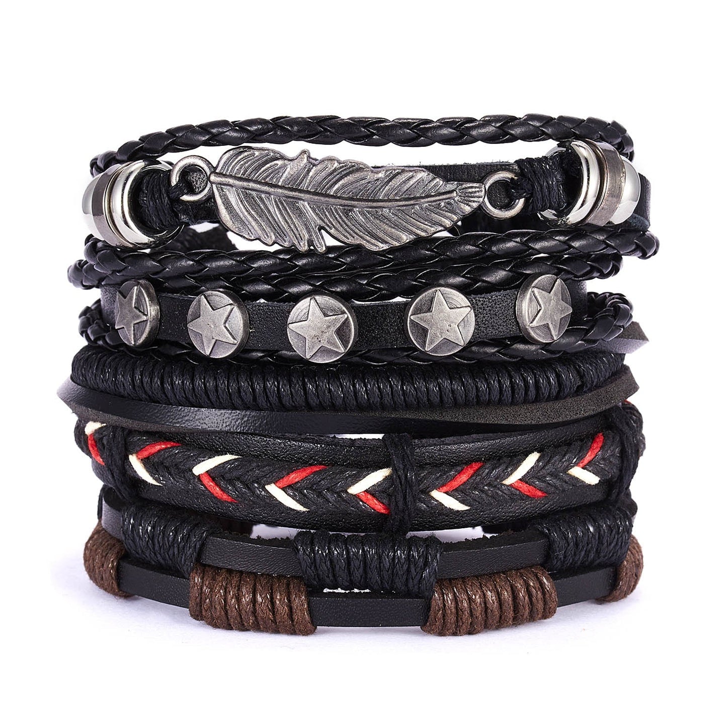 Chictango Punk Braided 6Pcs Bracelets