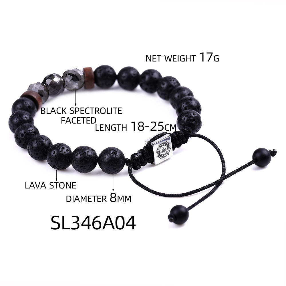 Chictango Faceted Beads Lava Stone Bracelets