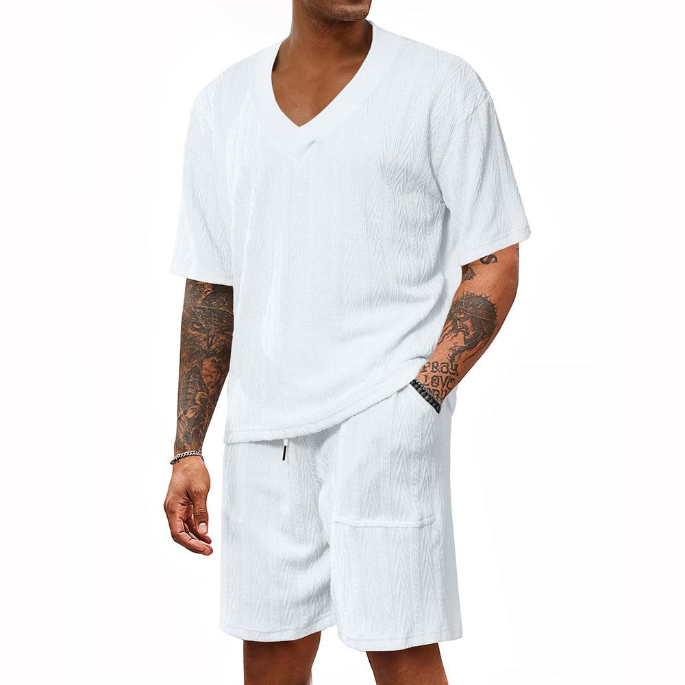 V Neck Knit Summer Set