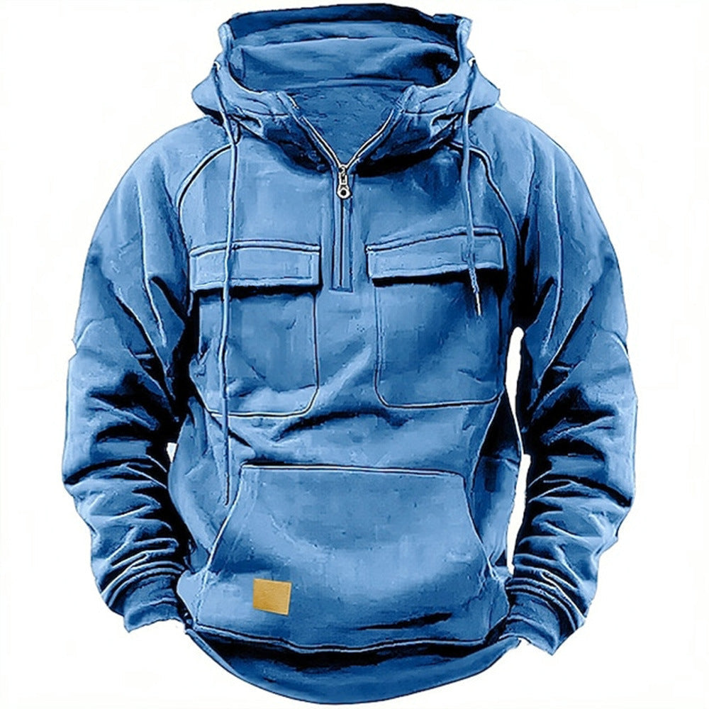 Chictango Multi Pockets Zipped Hoodie