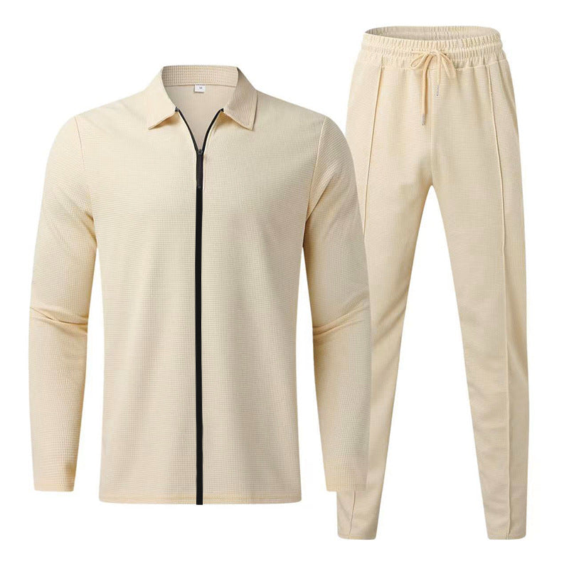 Chictango Waffle Zip Up Shirt Set