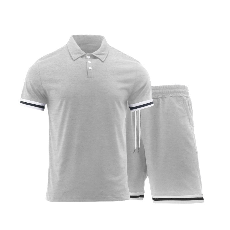 Chictango Stripe Trim Polo Set