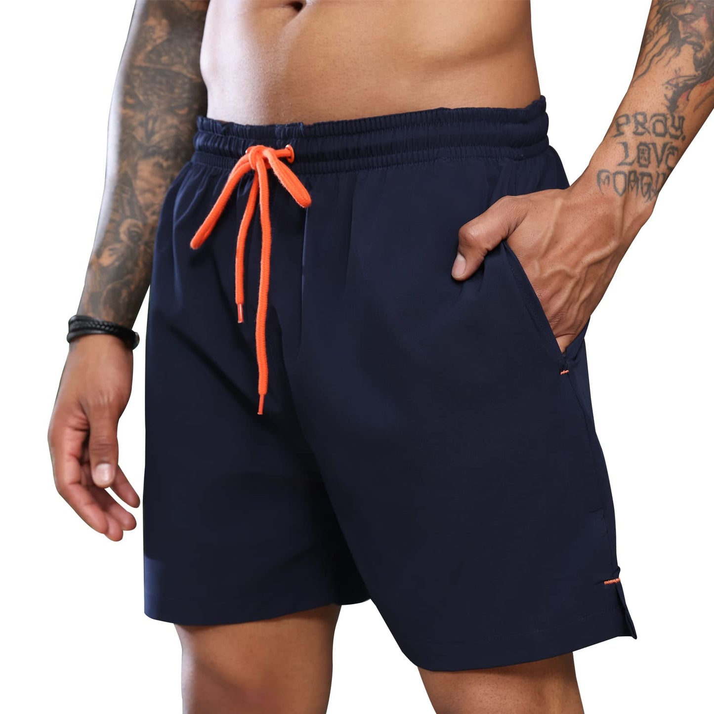 Drawstring Zipper Quick Dry Shorts