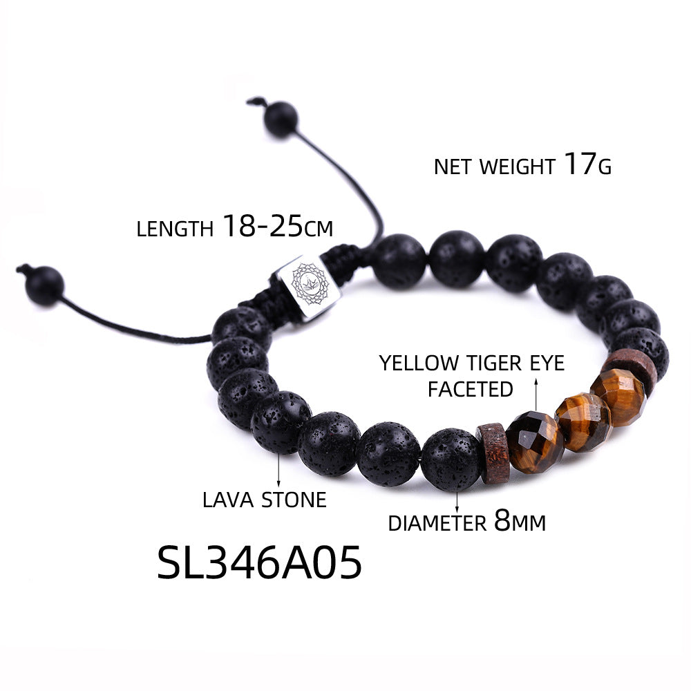 Chictango Faceted Beads Lava Stone Bracelets