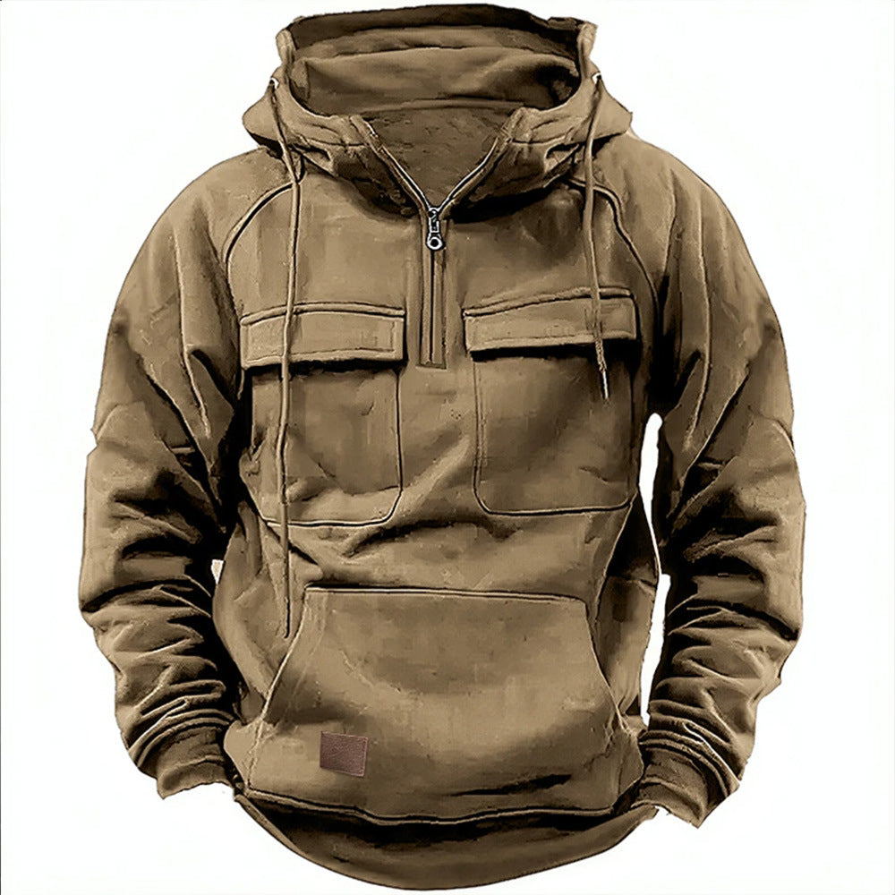 Chictango Multi Pockets Zipped Hoodie