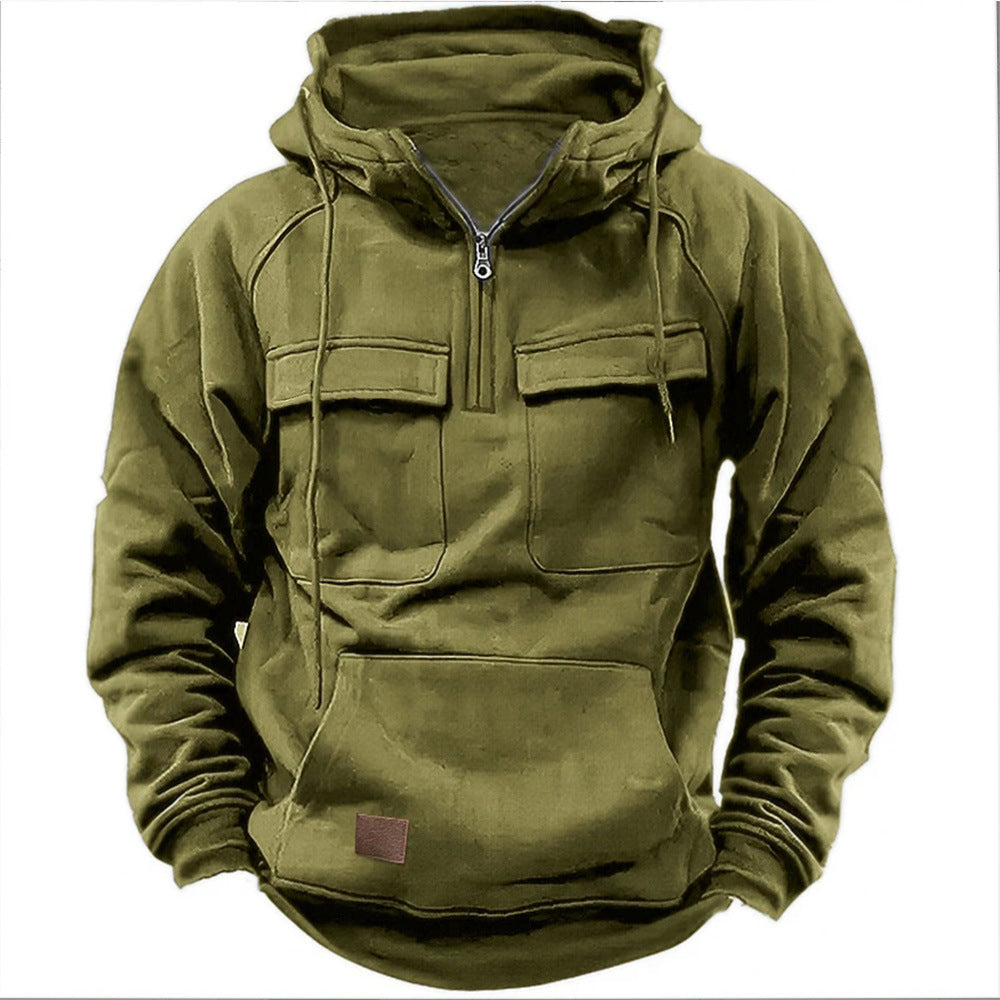 Chictango Multi Pockets Zipped Hoodie