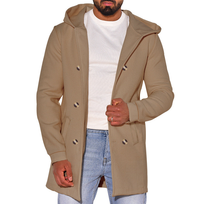 Double Breasted Hooded Coat