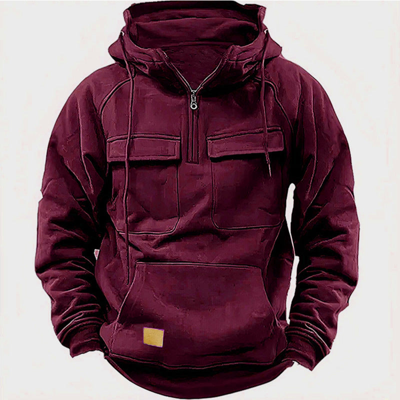 Chictango Multi Pockets Zipped Hoodie