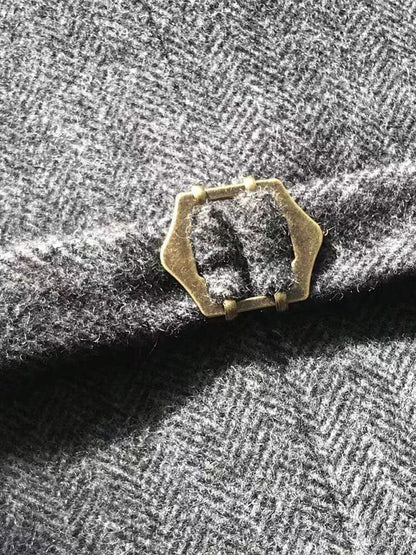 Vintage-Inspired Herringbone Tweed Vest