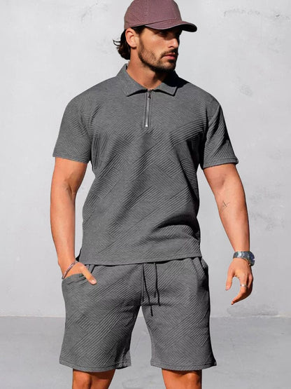 Athleisure Jacquard Textured Matching Set (Live Only)